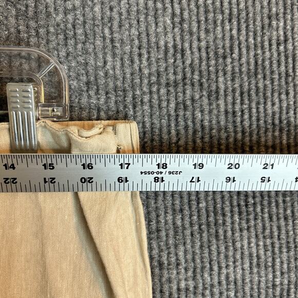 J Jill Womens Pull On Linen Stretch Pants Size Large Beige Button Cuff Neutral - Picture 4 of 8